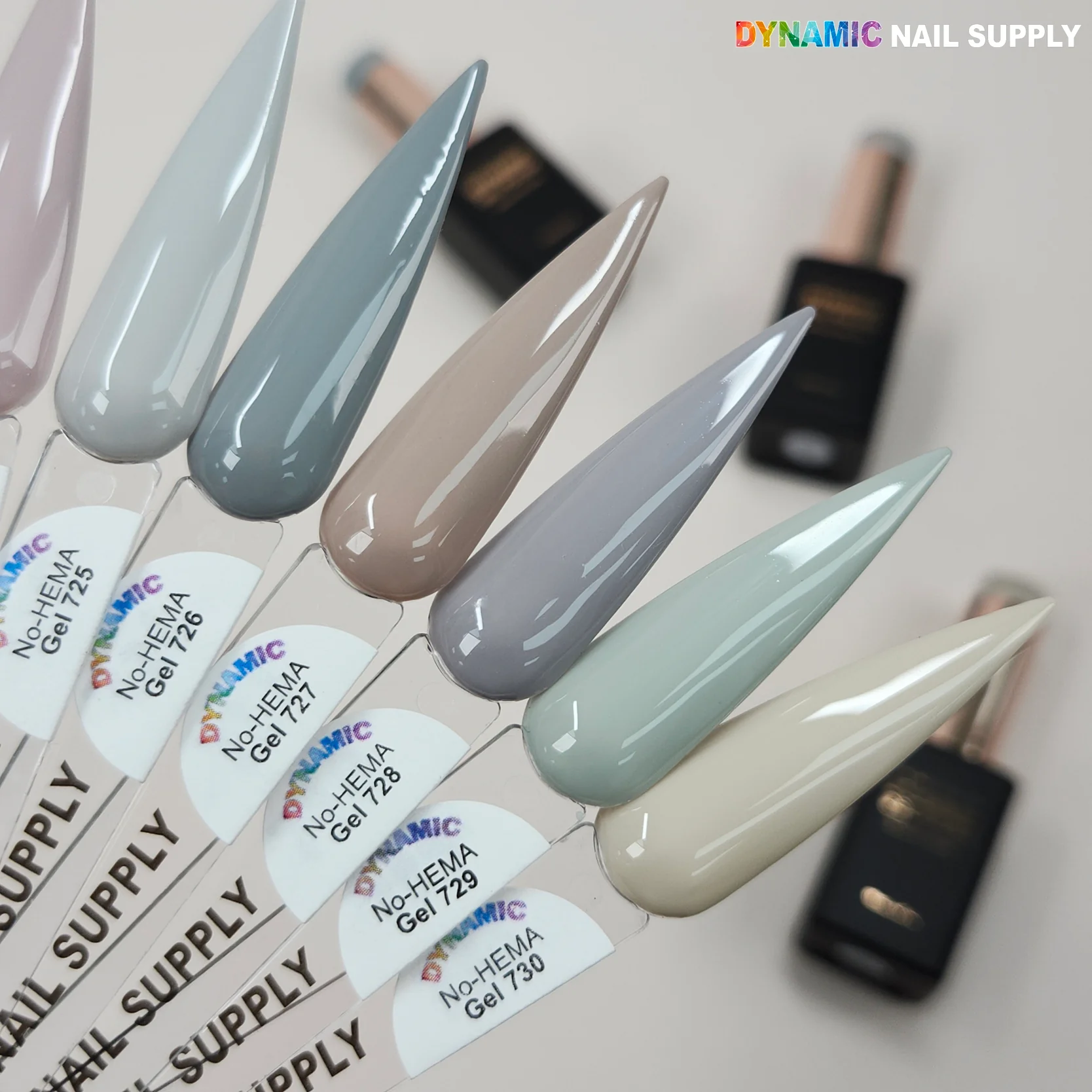 Dynamic No-HEMA Gel Polish - Color 721 to 730 - Fall and Winter colors - Image 3