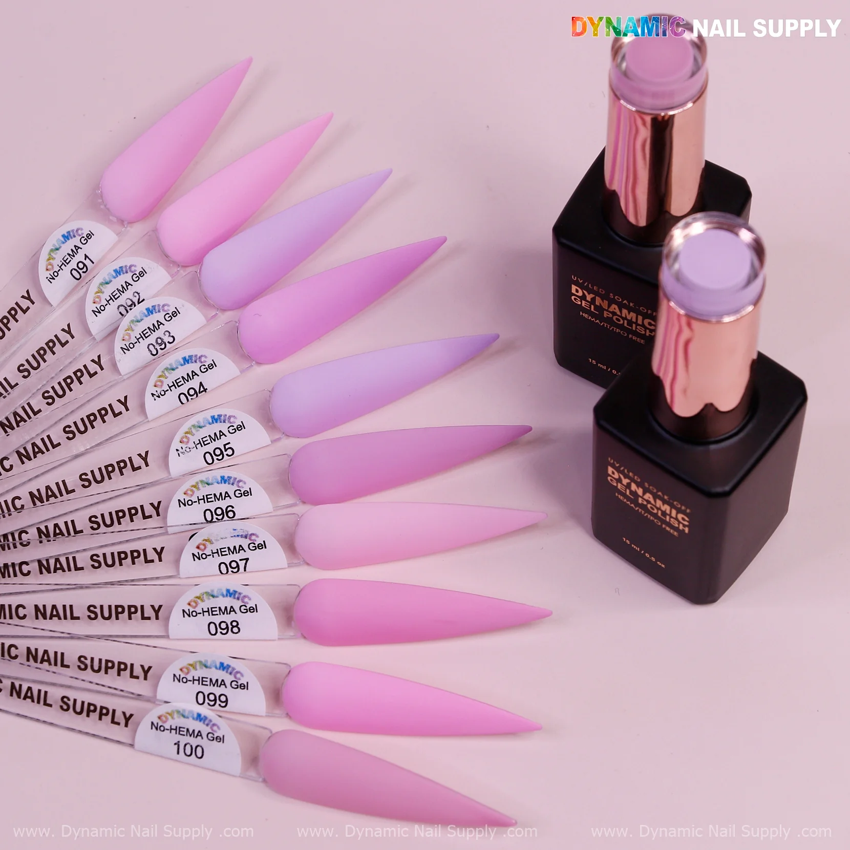 Dynamic No-HEMA Gel Polish - Color 91 to 100 - Image 2