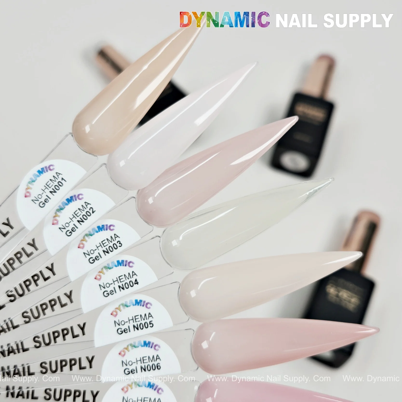 DYNAMIC No-HEMA Nude Neutral Gel Polish For Base French Cover - N001 to N012 - Image 2