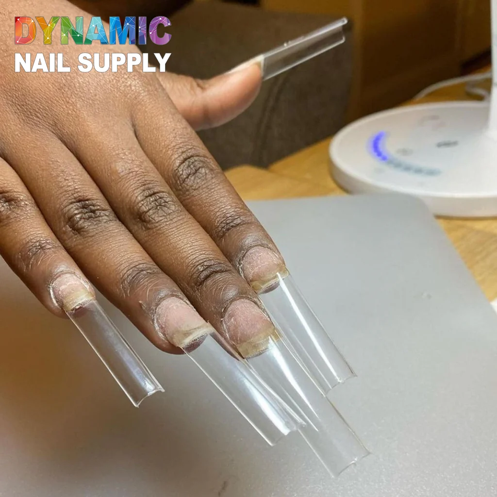 XXL Long Square C-Curve Nail Tips - Box - 400 pcs - 10 sizes - Clear tip - Image 11