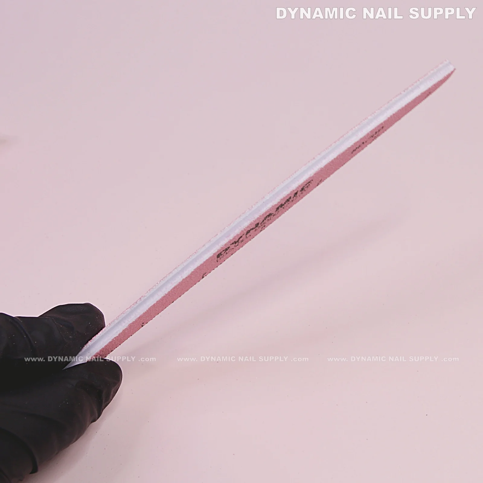 Half-moon Acrylic-Nail files Grit 100/180 - Pack 25 - Pink Double-side with Hard board - Medium and Fine - Image 4