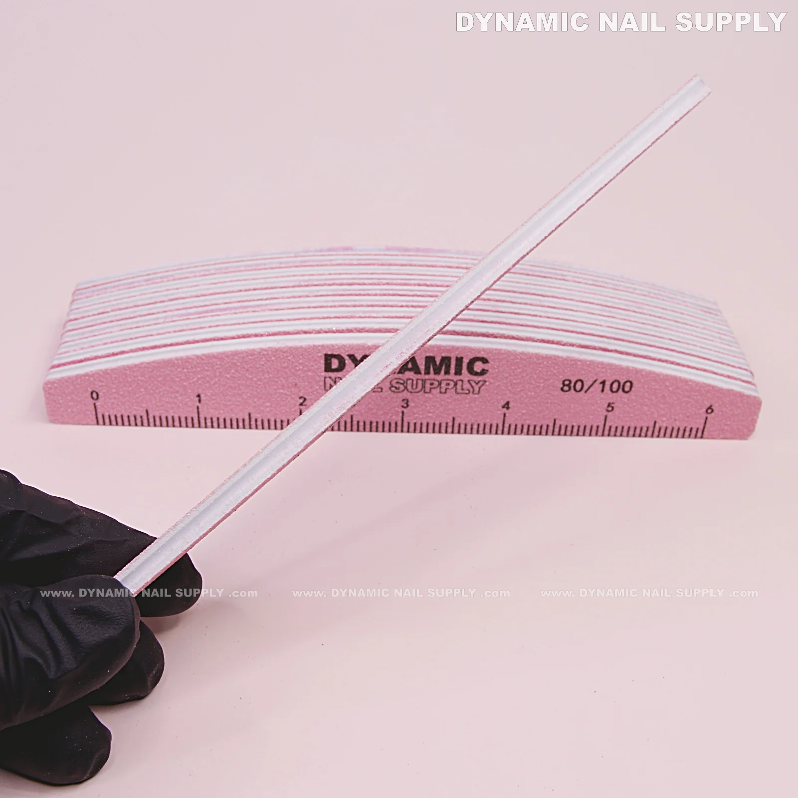 Half-moon Nail files Grit 80/80 Coarse - Pack 10 - Pink - Double-side with Hard board - Image 6