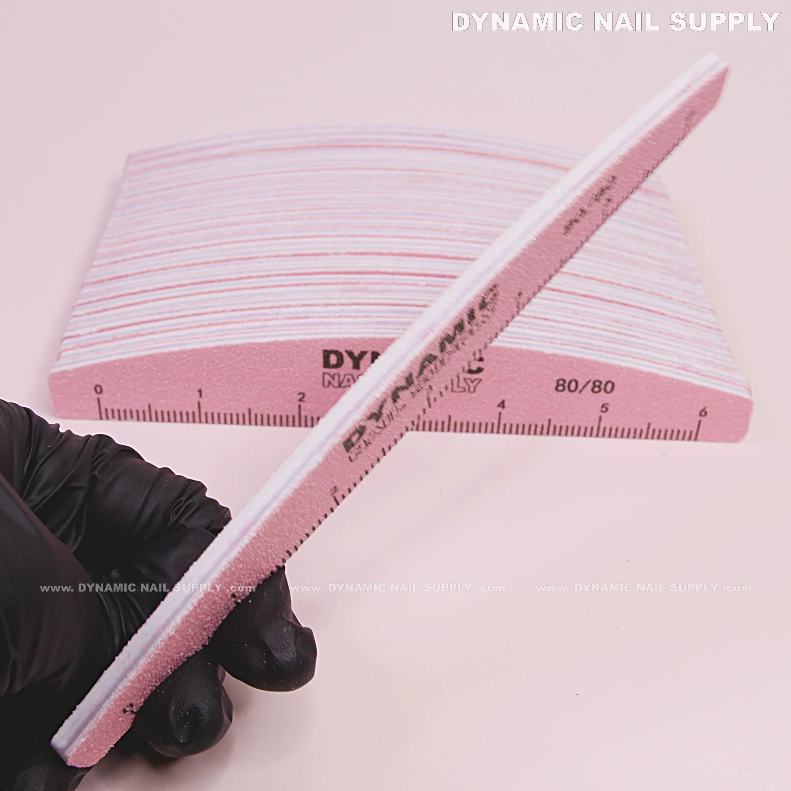 Half-moon Nail files Grit 80/80 Coarse - Pack 25 (Pink) - Double-side with Emery board - Image 10