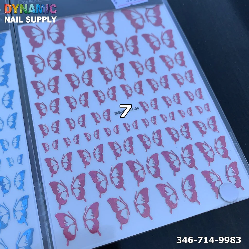 Holographic Metallic Butterfly Sticker for Nail Art Design - Image 7