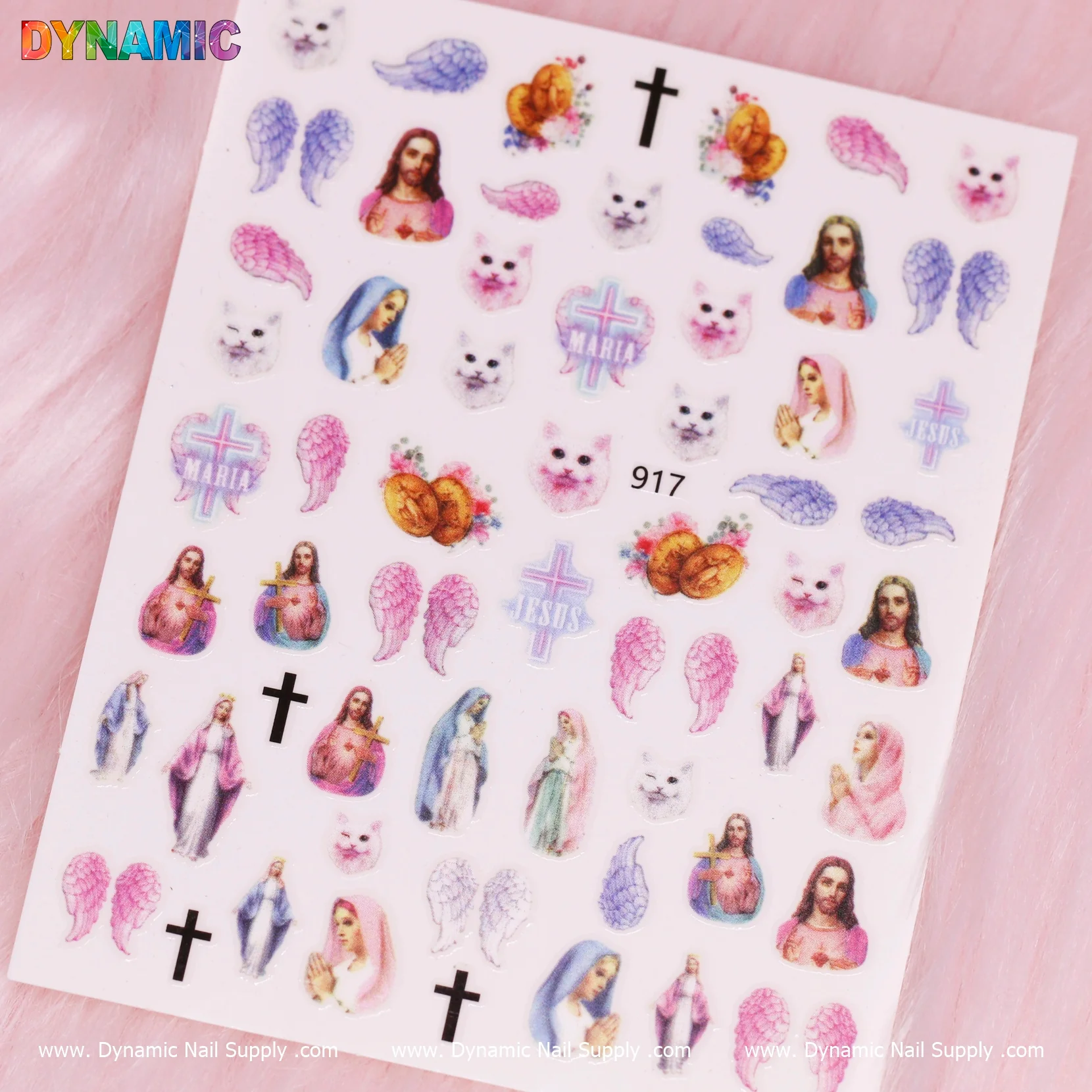 Jesus and Mary and Angel Wings (917)
