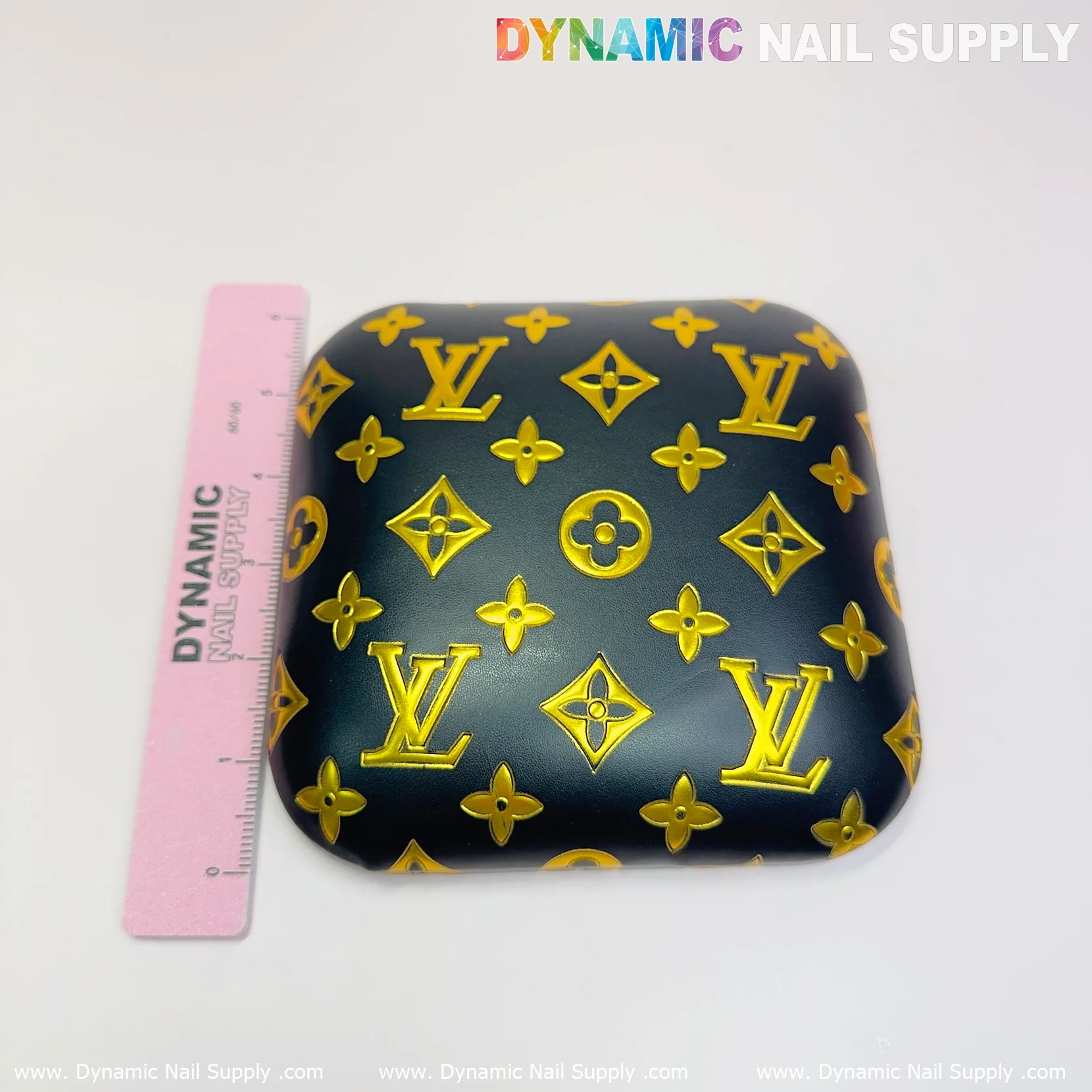 (BJ058 Black LV) Smooth Leather Elbow Cushion Pad Arm Rest Support for Manicure Nail Desk - Image 7