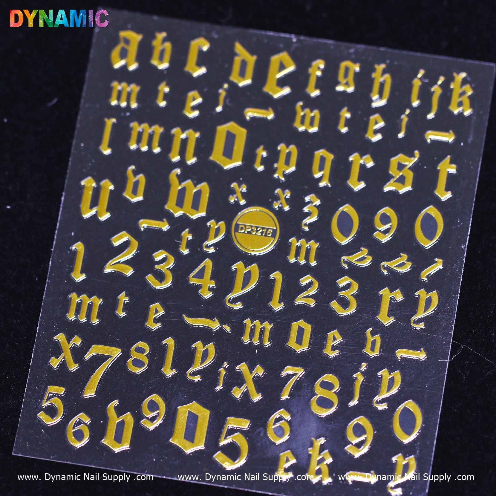 Letter and Number Sticker (DP3216) - Gold