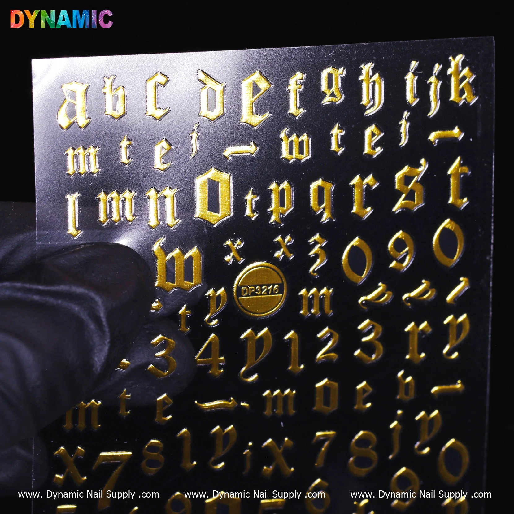 Letter and Number Sticker (DP3216) - Gold - Image 2