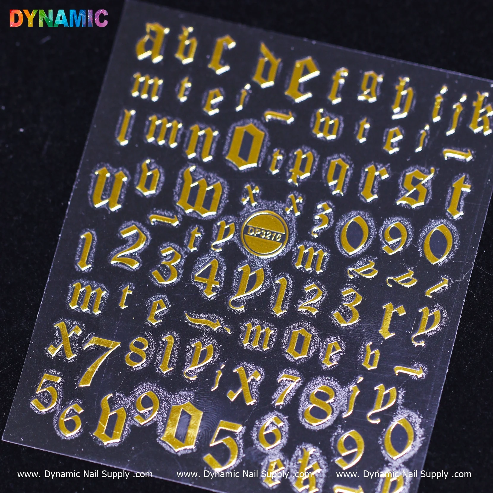 Letter and Number Sticker (DP3216) - Gold - Image 3