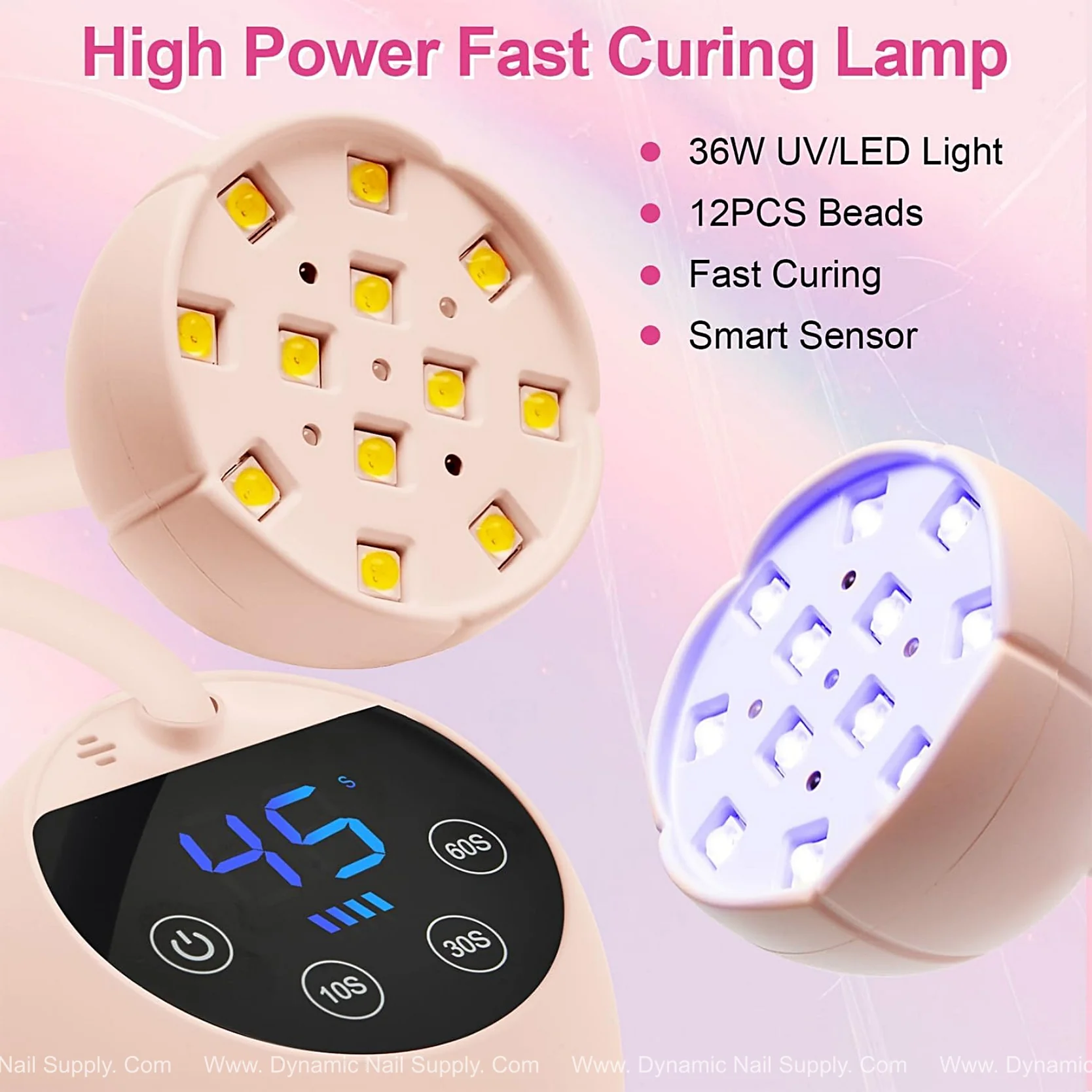 [Light Pink] Mini Flash Cure UV LED Lamp 36W -Auto Sensor Gooseneck Portable USB Nail Dryer - Image 8