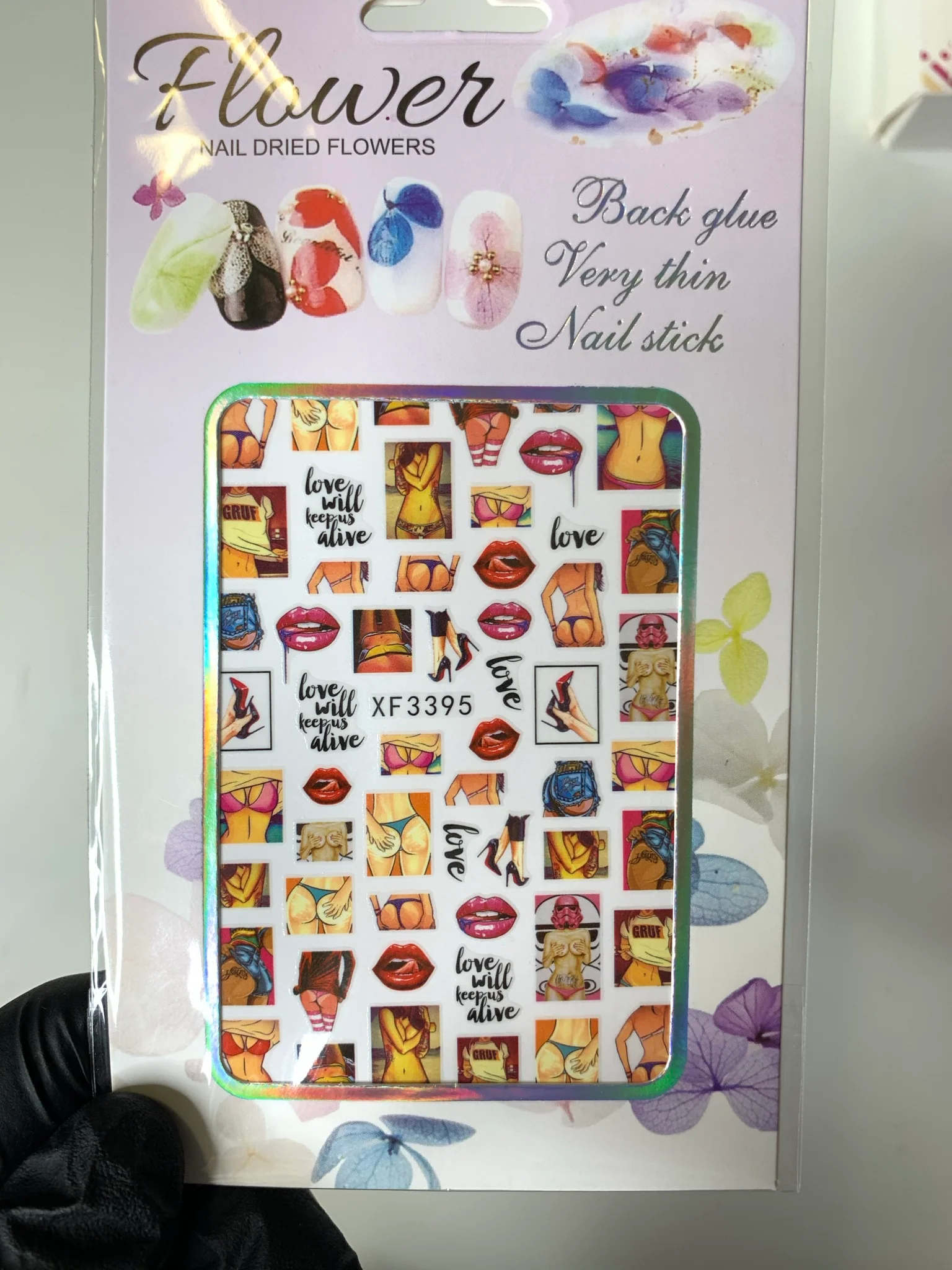 Lips and sexy girl stickers for nail art design - Image 2