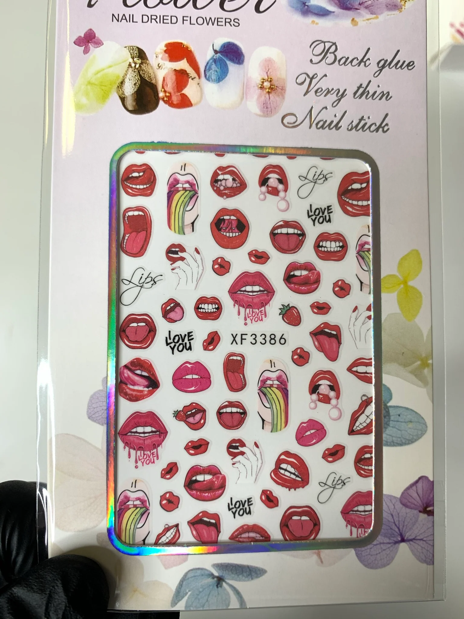 Lips and sexy girl stickers for nail art design - Image 7