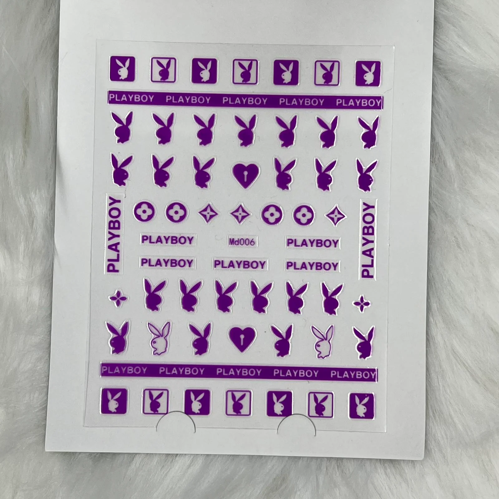 Logo Sticker for nails art design - Md006 - Purple