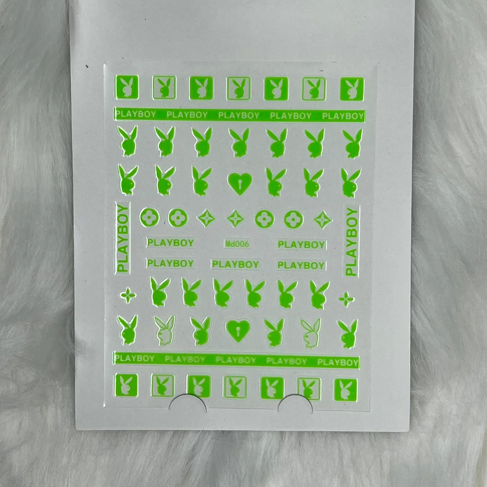 Logo Sticker for nails art design - Md006 - Green