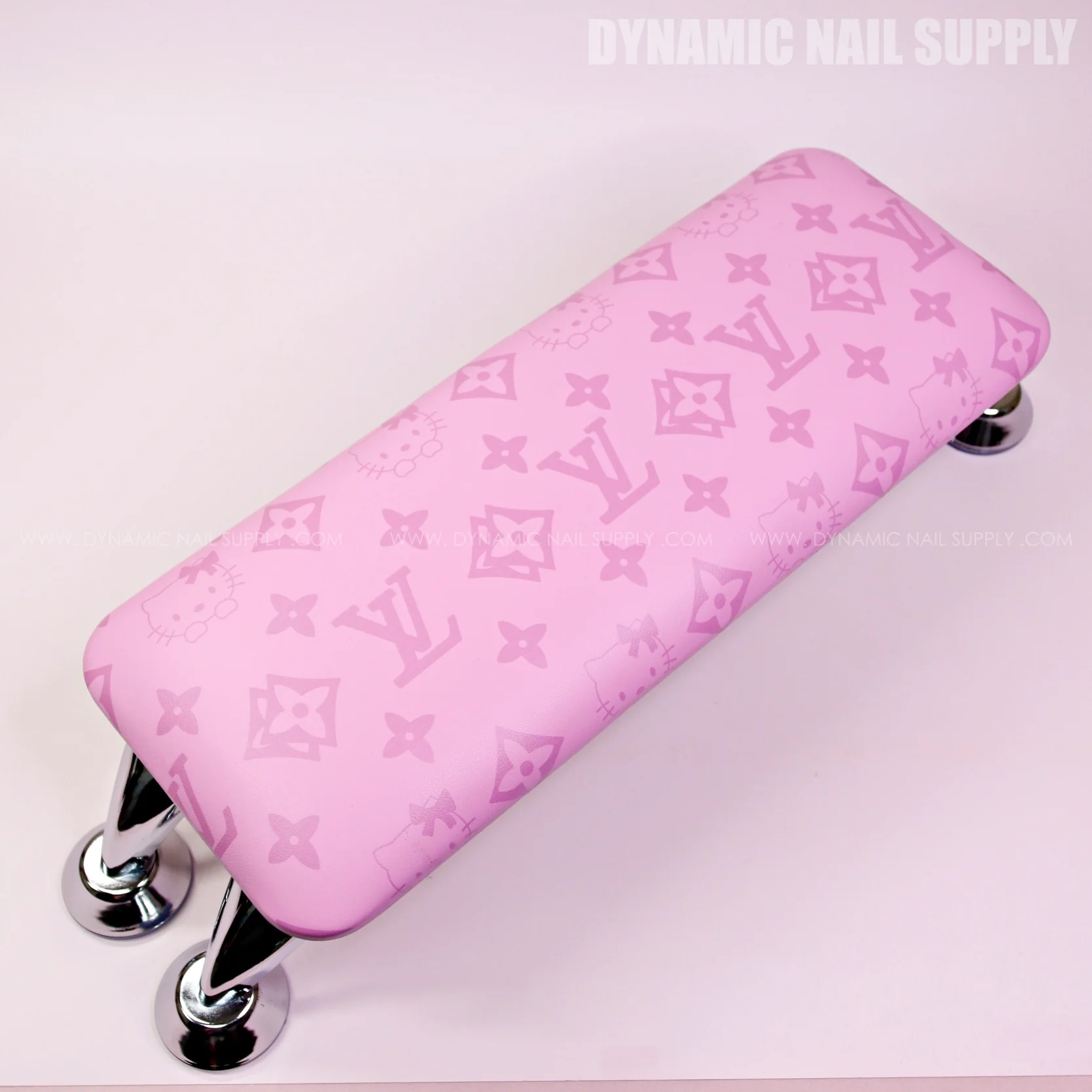 (RHLA018 - Light Pink LV/Kitty Pattern) Luxury Brand Armrest for Nail technicians (Reposabrazos Para Manicura)