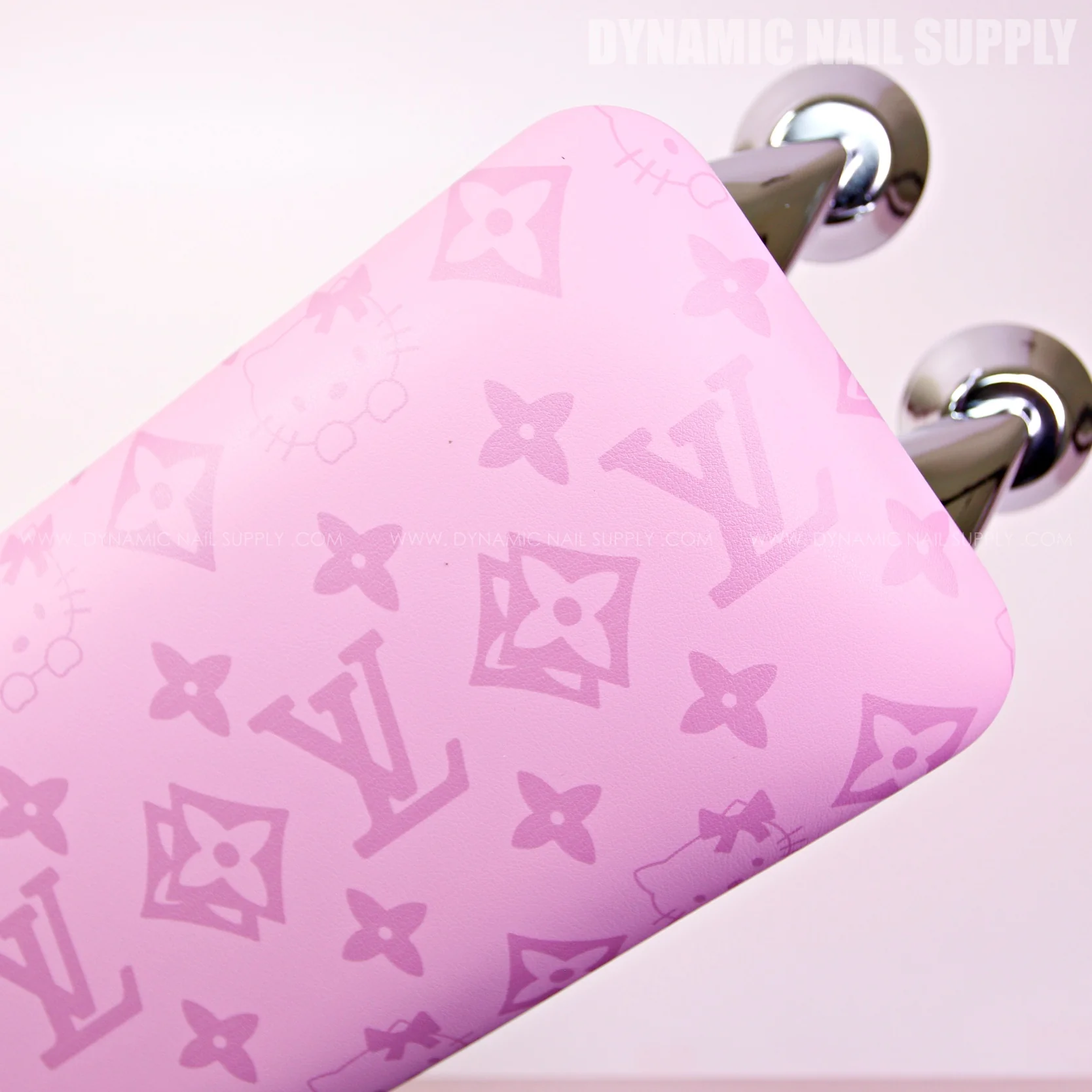 (RHLA018 - Light Pink LV/Kitty Pattern) Luxury Brand Armrest for Nail technicians (Reposabrazos Para Manicura) - Image 3