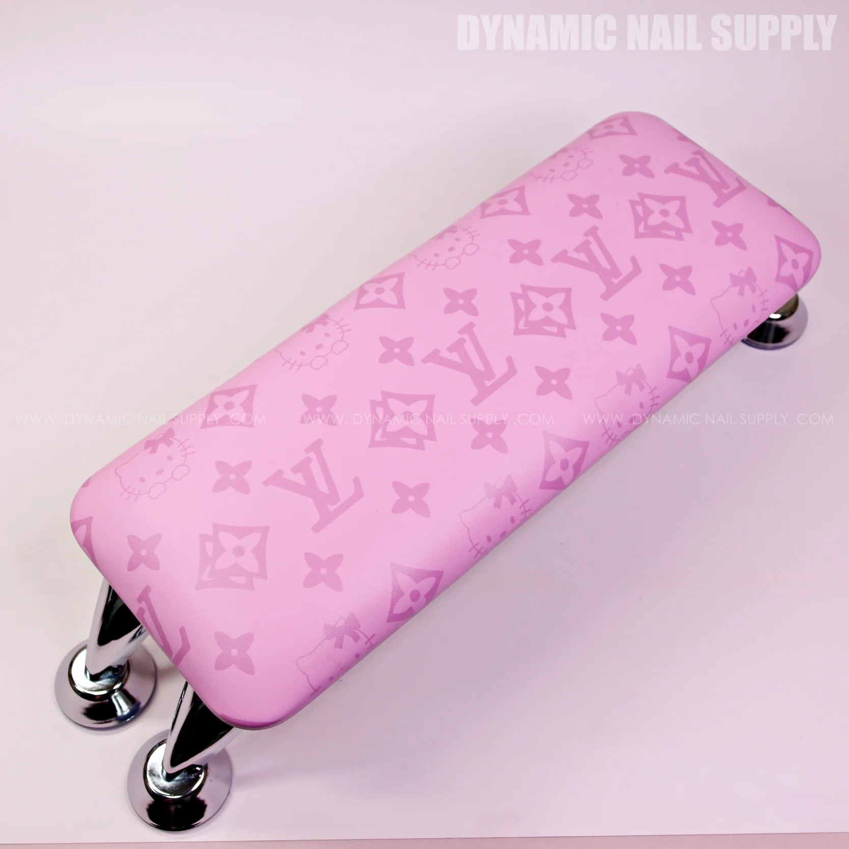 (RHLA018 - Light Pink LV/Kitty Pattern) Luxury Brand Armrest for Nail technicians (Reposabrazos Para Manicura) - Image 5
