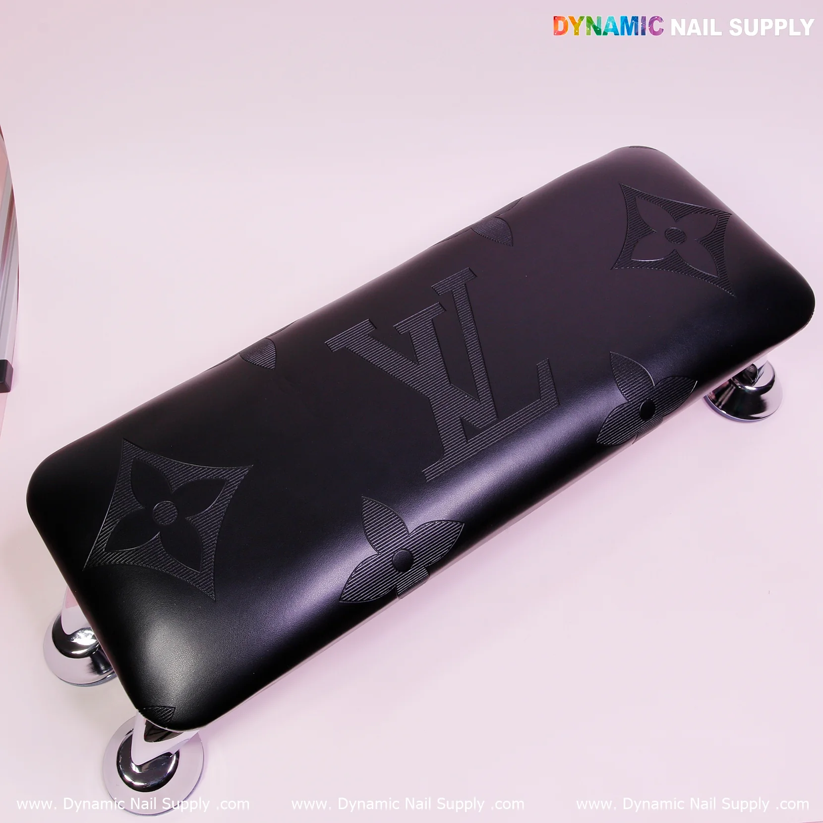 LV black PU Leather Armrest Pillow for Pedicure and Manicure (Reposabrazos Para Manicura salon) - Image 4