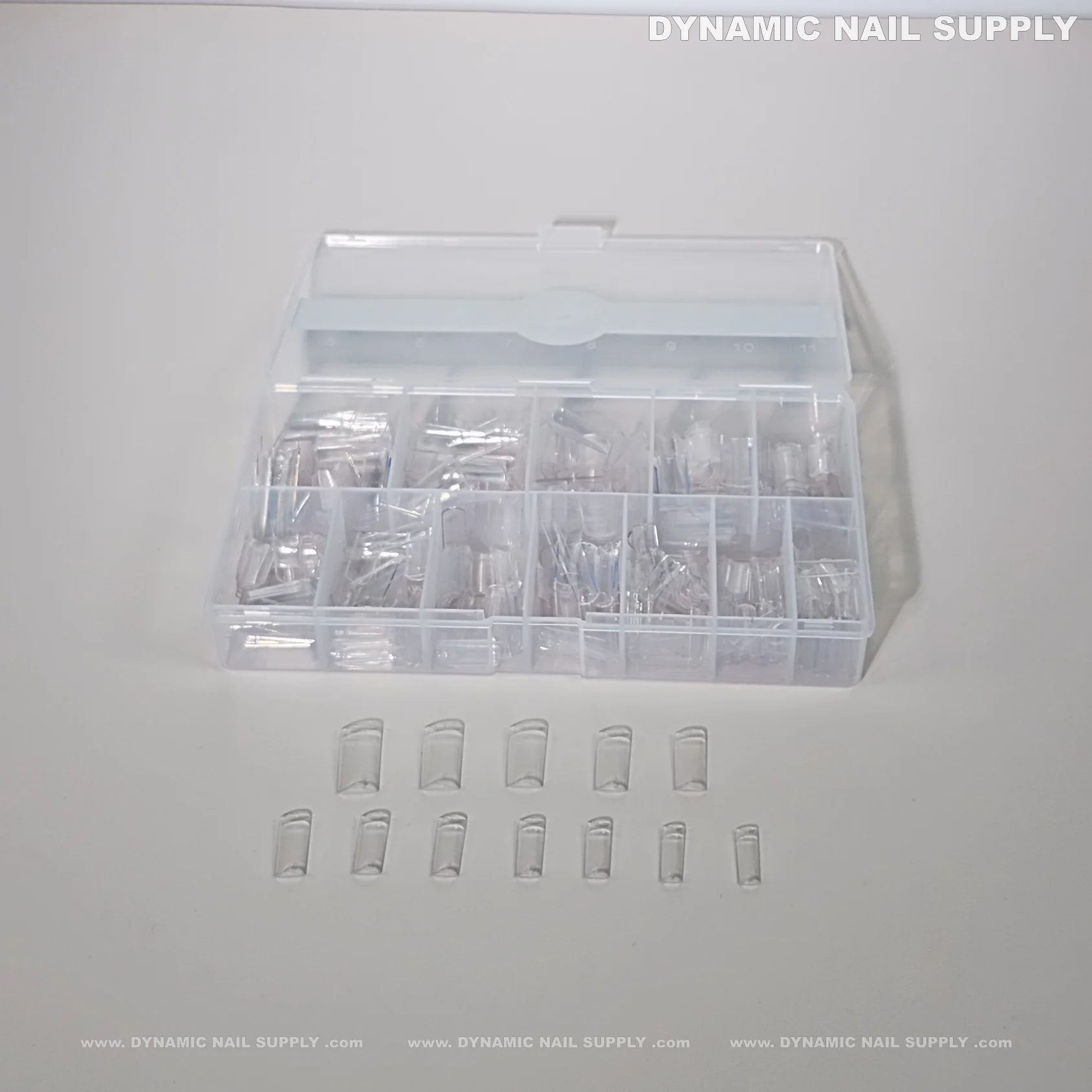 Medium Square Nail Tips (Not C-Curve) - Medium Size Long Straight Shape - Image 16