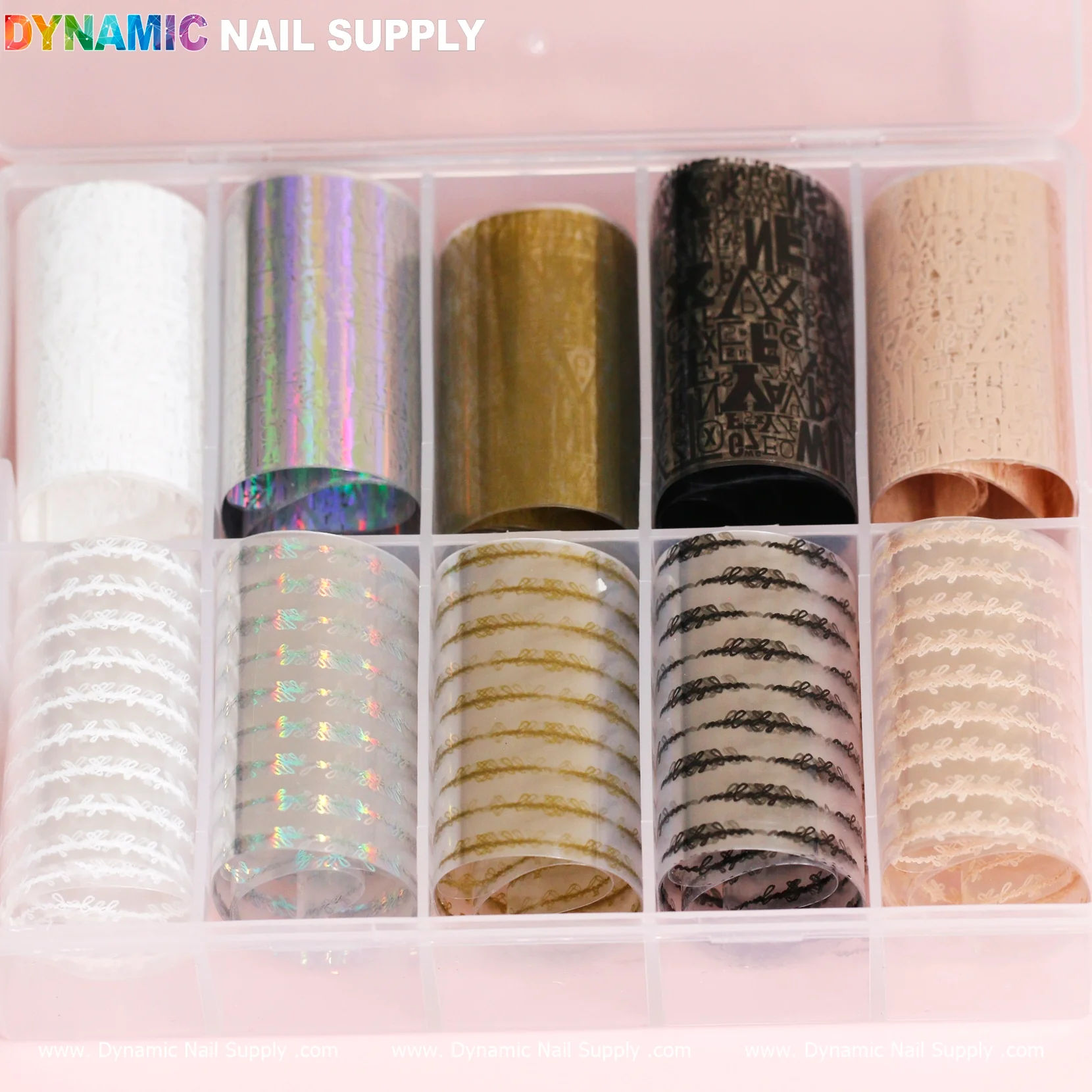 Nail Art Design Foils - Letters Style