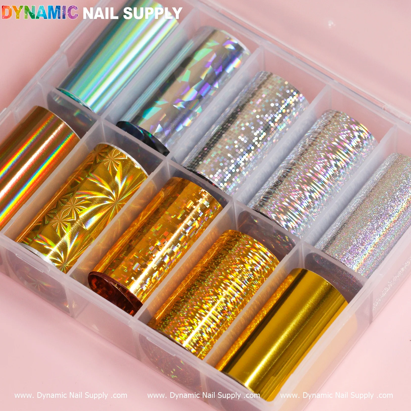 Nail Art Design Foils - Gold/Silver Holographic - Image 3