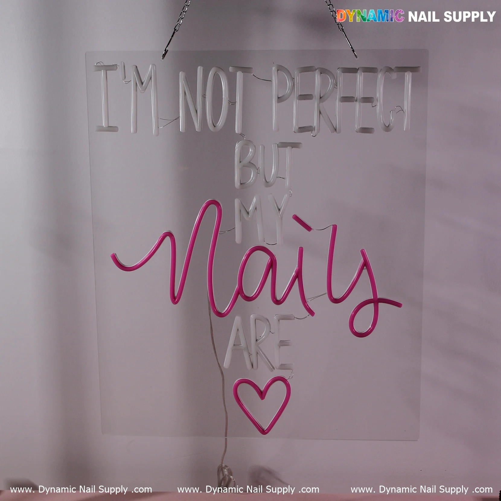 "JUST NAILS" Bright LED Sign for Salon, Spa & Beauty Room Decoration - Image 3