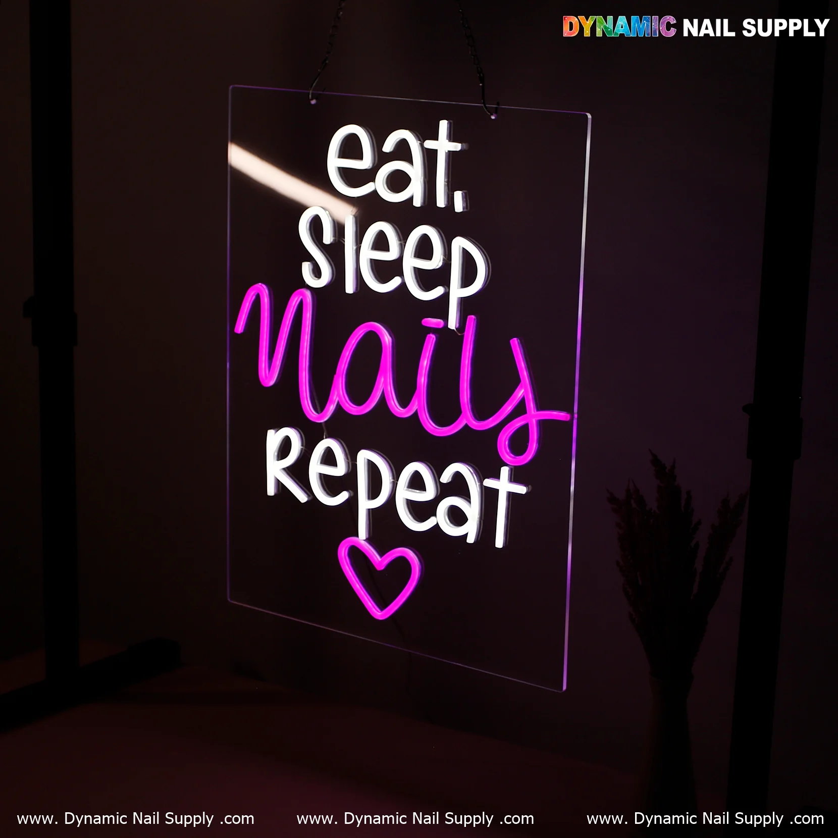 "JUST NAILS" Bright LED Sign for Salon, Spa & Beauty Room Decoration - Image 4