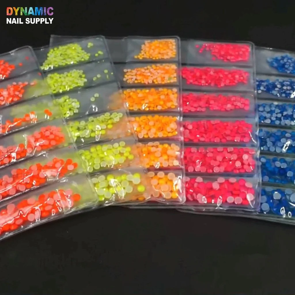 Neon Glass Crystal Flatback Fluorescent Rhinestone ( flat-back ) for Nails art design - Image 7