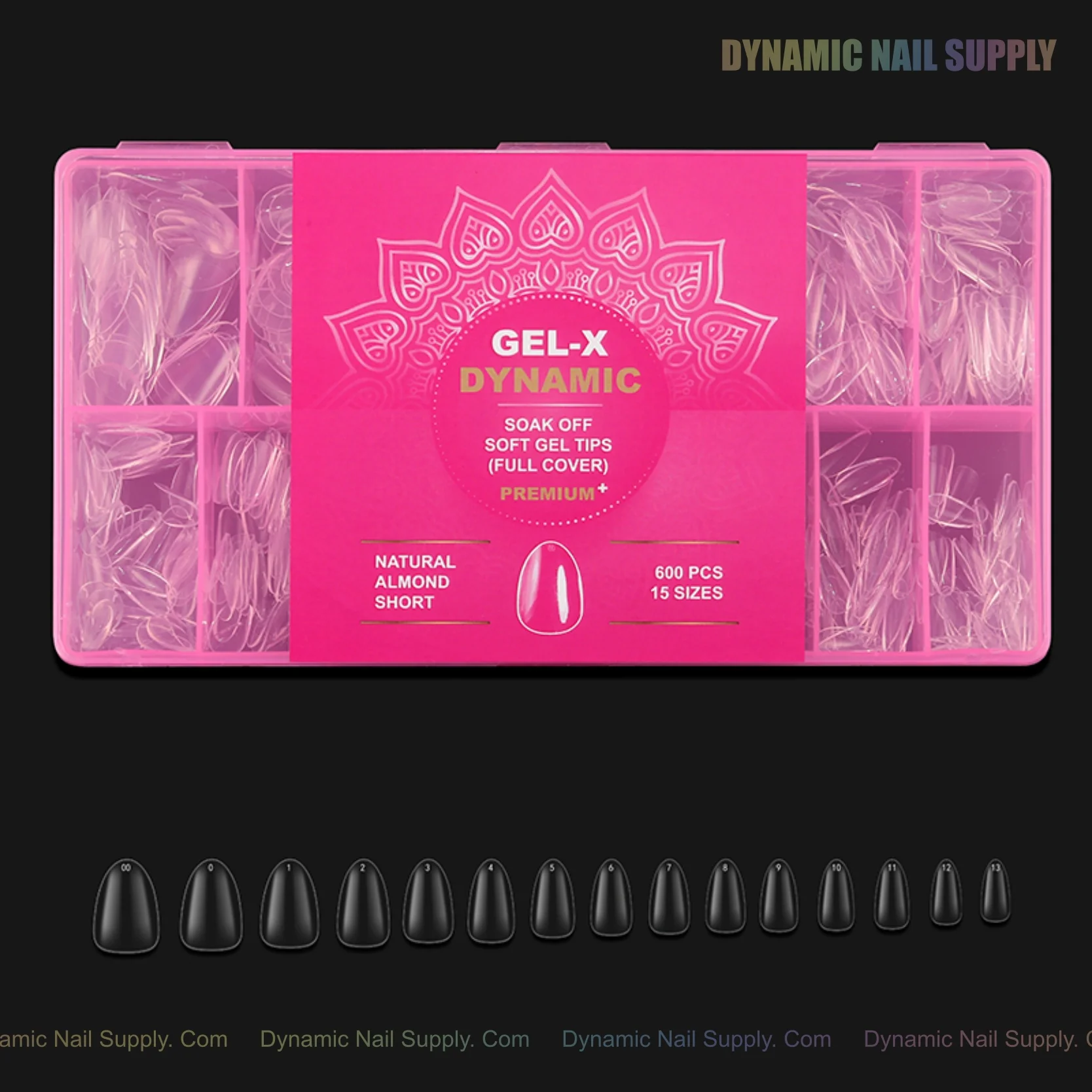 Natural Almond (Short) Full Cover Soft-Gel Nail Tips (Pink Box) - Image 13