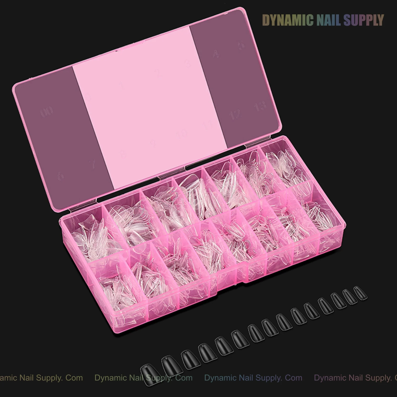 Natural Coffin (Short) Full Cover Soft-Gel Nail Tips (Pink Box) - Image 11