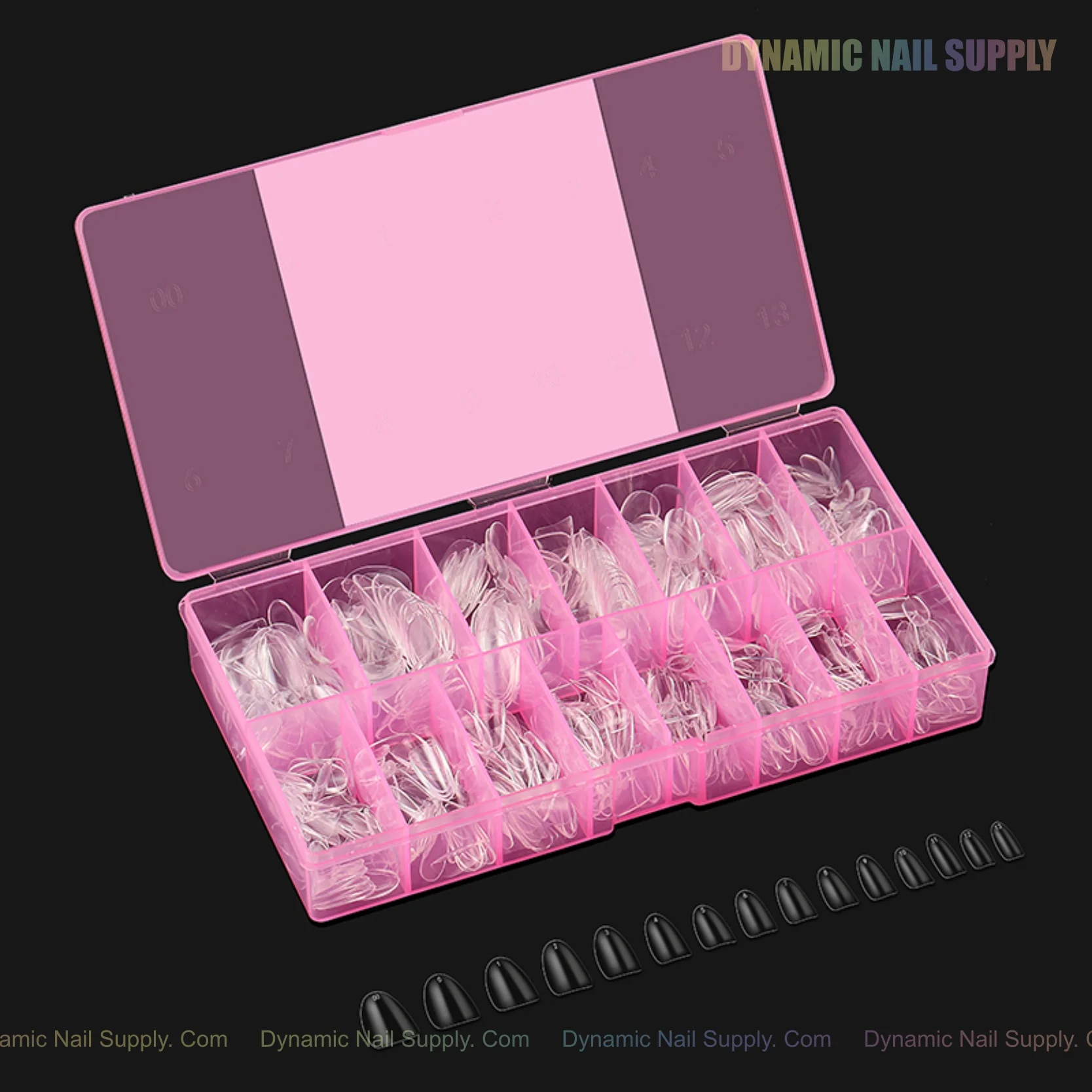Natural Round (Short) Full Cover Soft-Gel Nail Tips (Pink Box) - Image 5