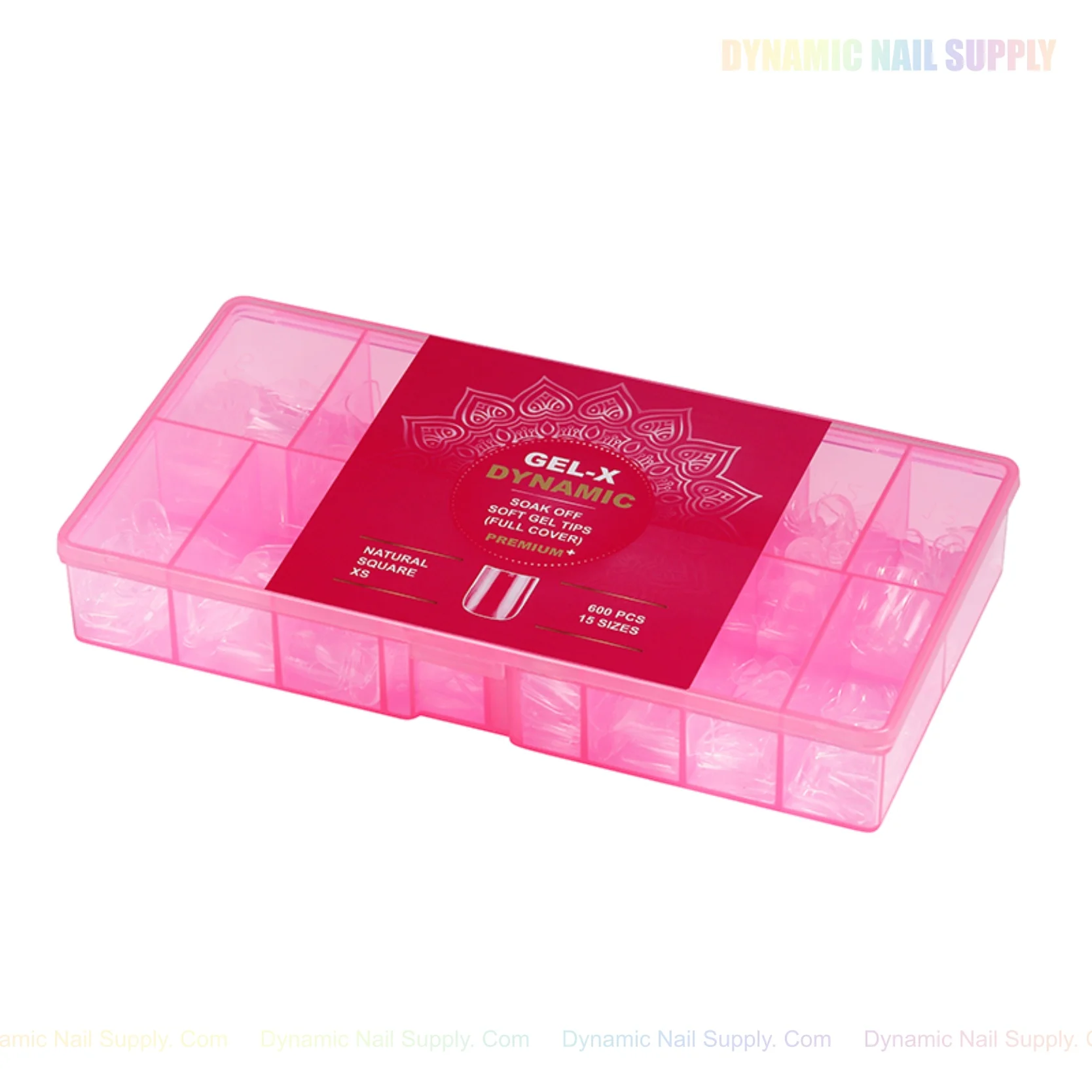 Natural Square XS Full Cover Soft-Gel Nail Tips (Pink Box) - Image 3