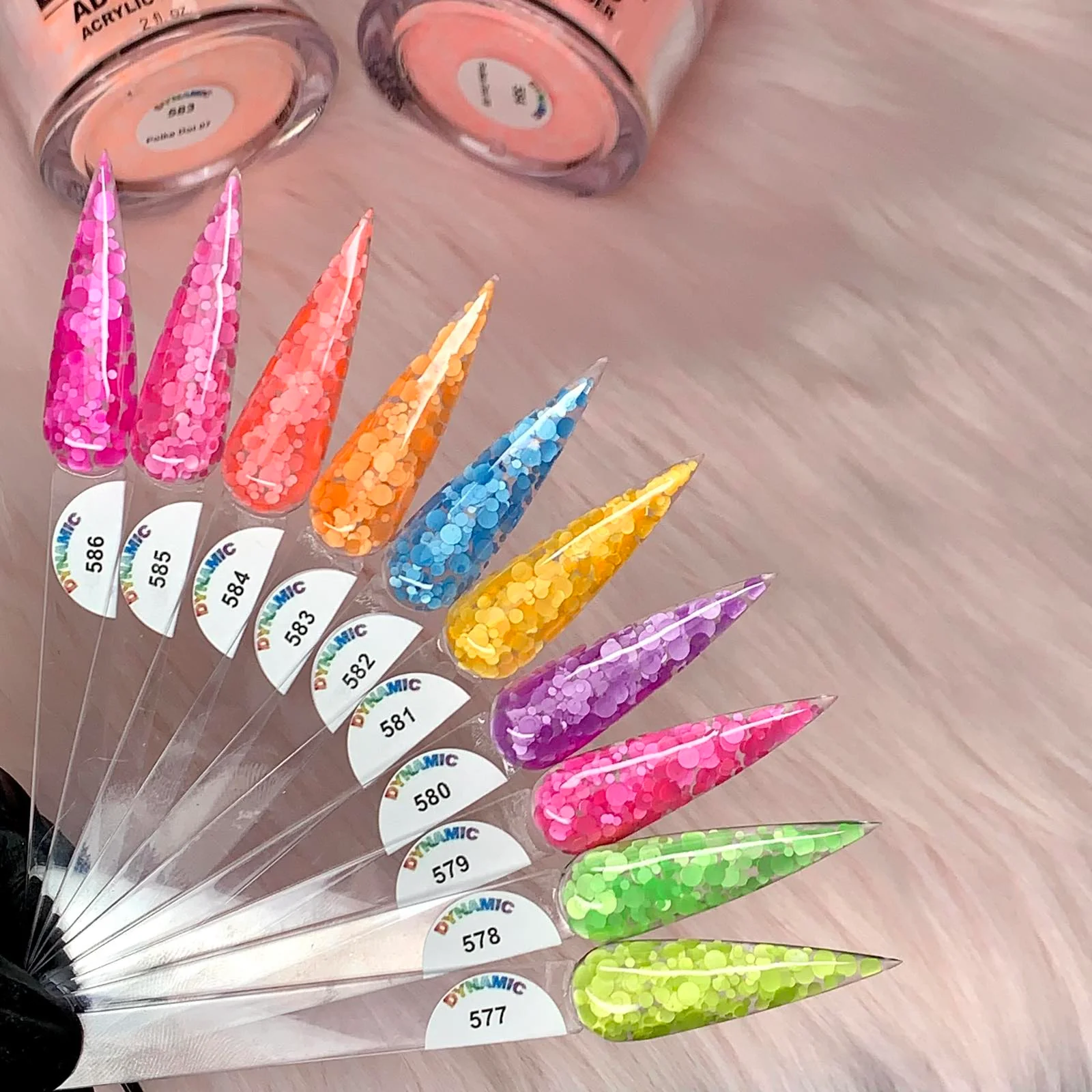 Neon Polka Dot Acrylic Powder Collection - Summer Colors Collection - Image 5