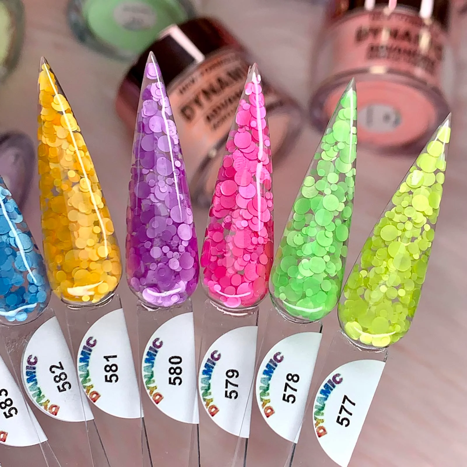Neon Polka Dot Acrylic Powder Collection - Summer Colors Collection - Image 7
