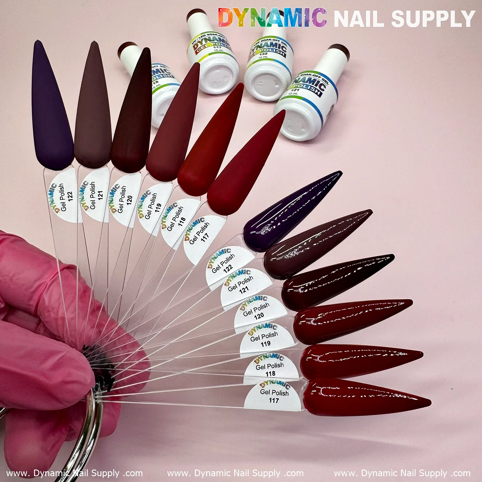 [BURGUNDY RED] Gel Polish Collection from 117 to 122