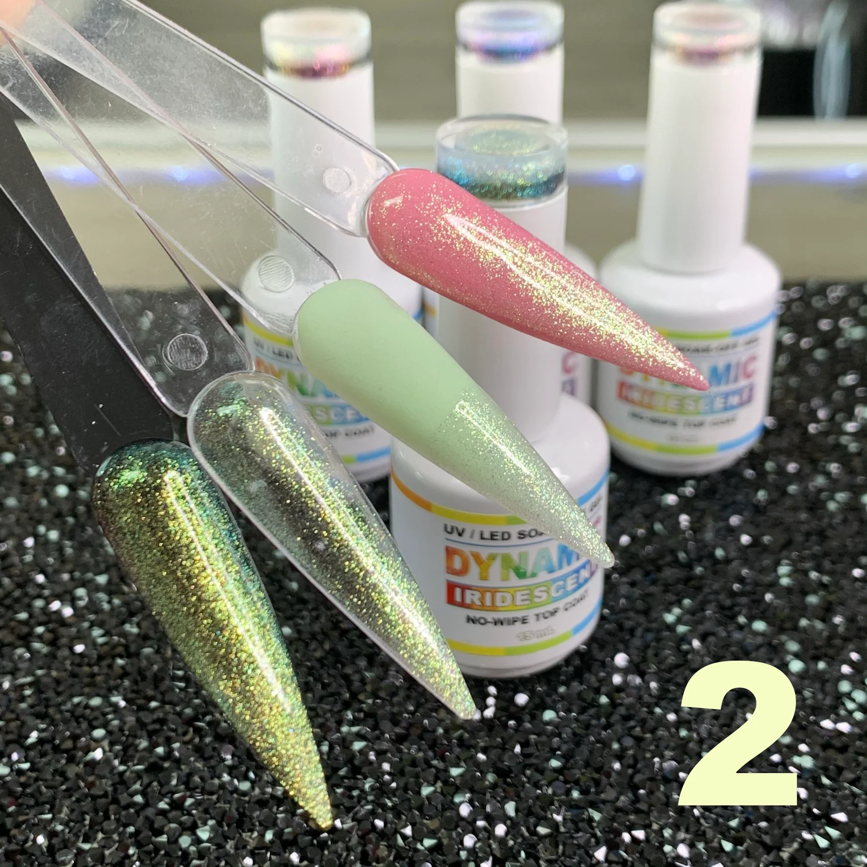 No-Wipe Iridescent Top coat - Dynamic Fairy Dust Topcoat Gel Polish - Image 5