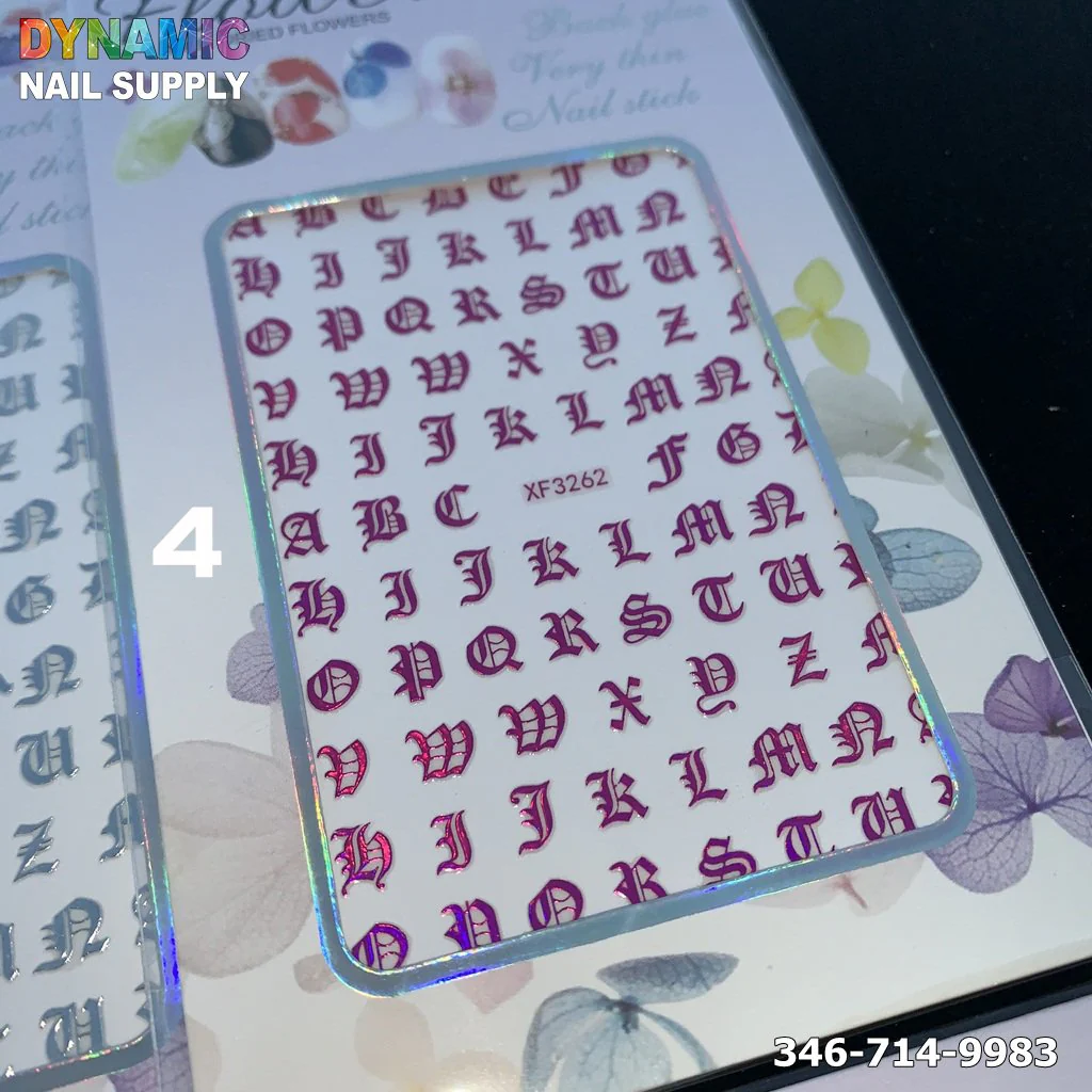 Old English Letters sticker for Nail Art Design - Image 4