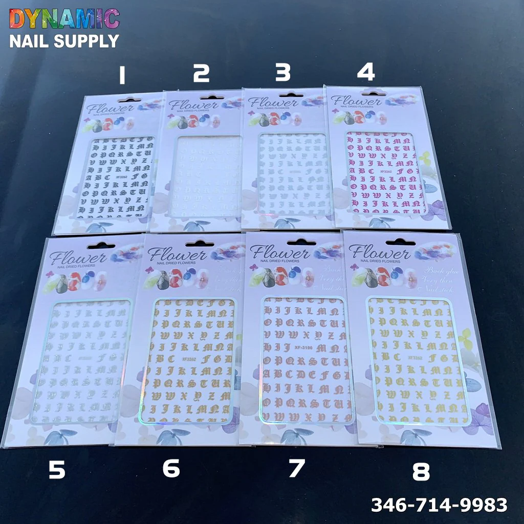 Old English Letters sticker for Nail Art Design - Image 9