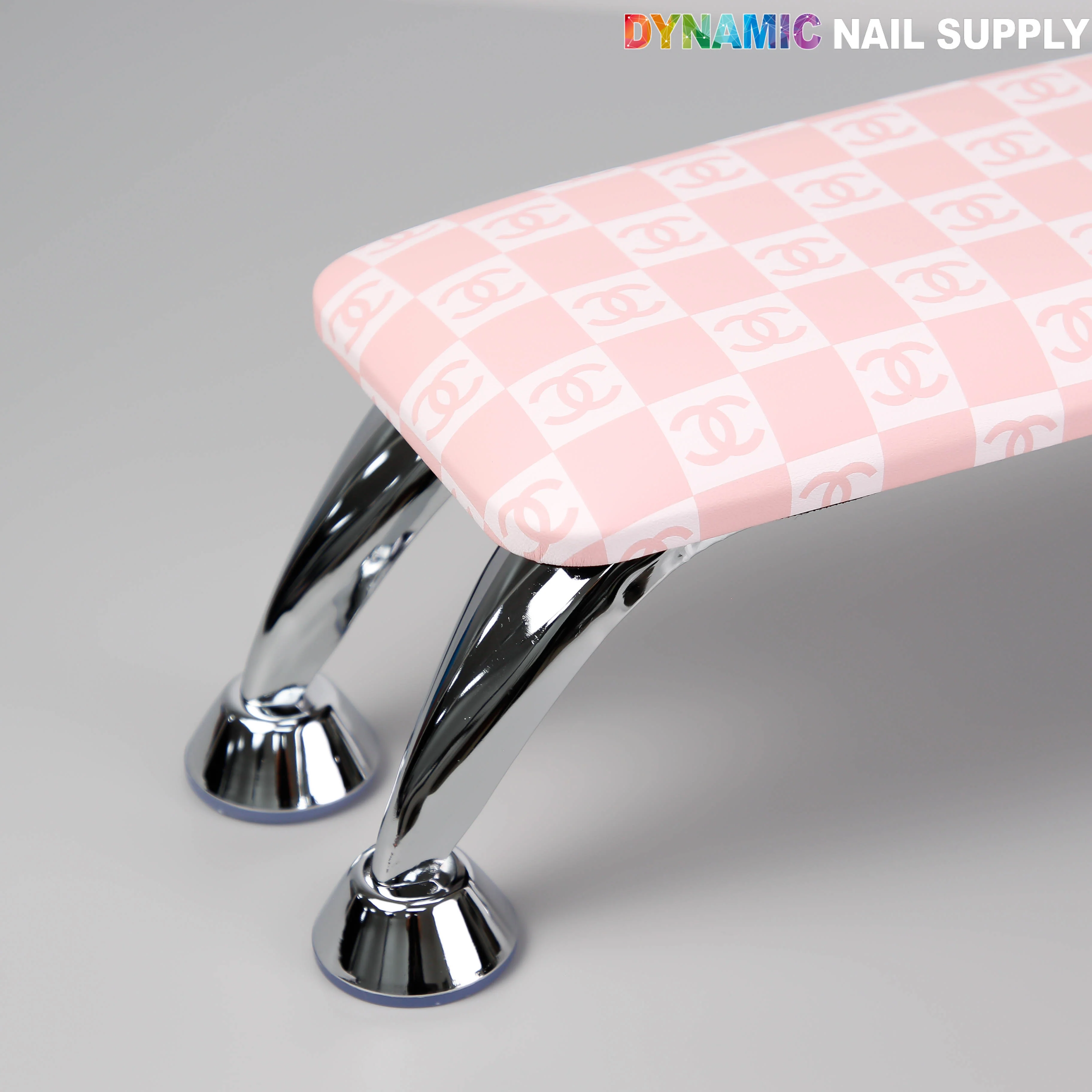 [R-M004] Pink CC Caro Pattern - Handrest Armrest for Pedicure and Manicure service (Reposabrazos Para Manicura salon) - Image 2