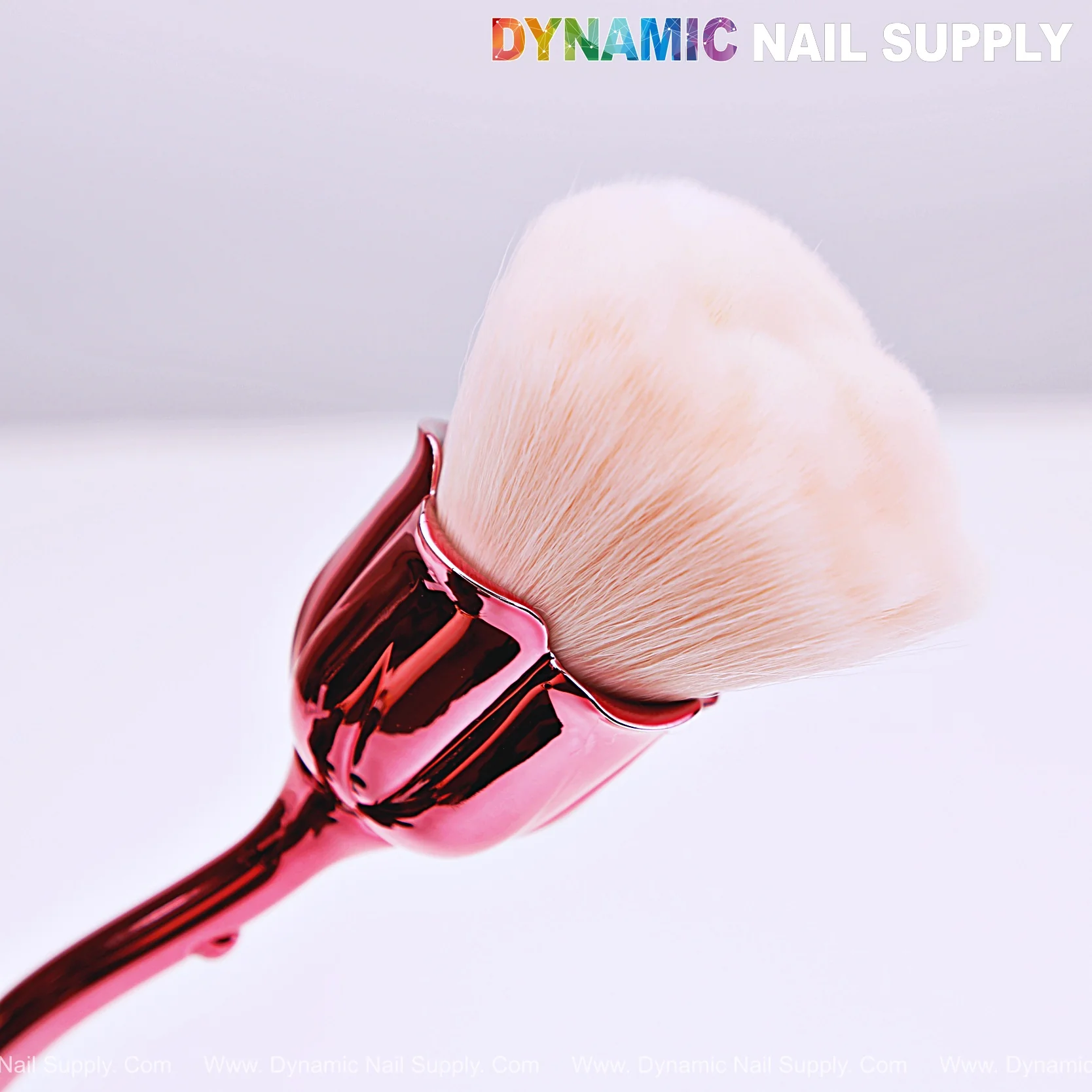 [Metal Pink] Rose Nail Dust Cleaner Brush for Cleaning Dust Dip Powder - Image 4