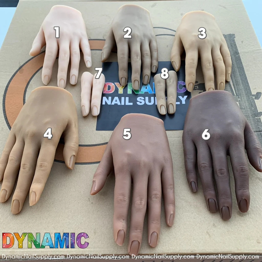 Poseable Silicone Practice Hands and fingers - 6 different skin tones - Image 3