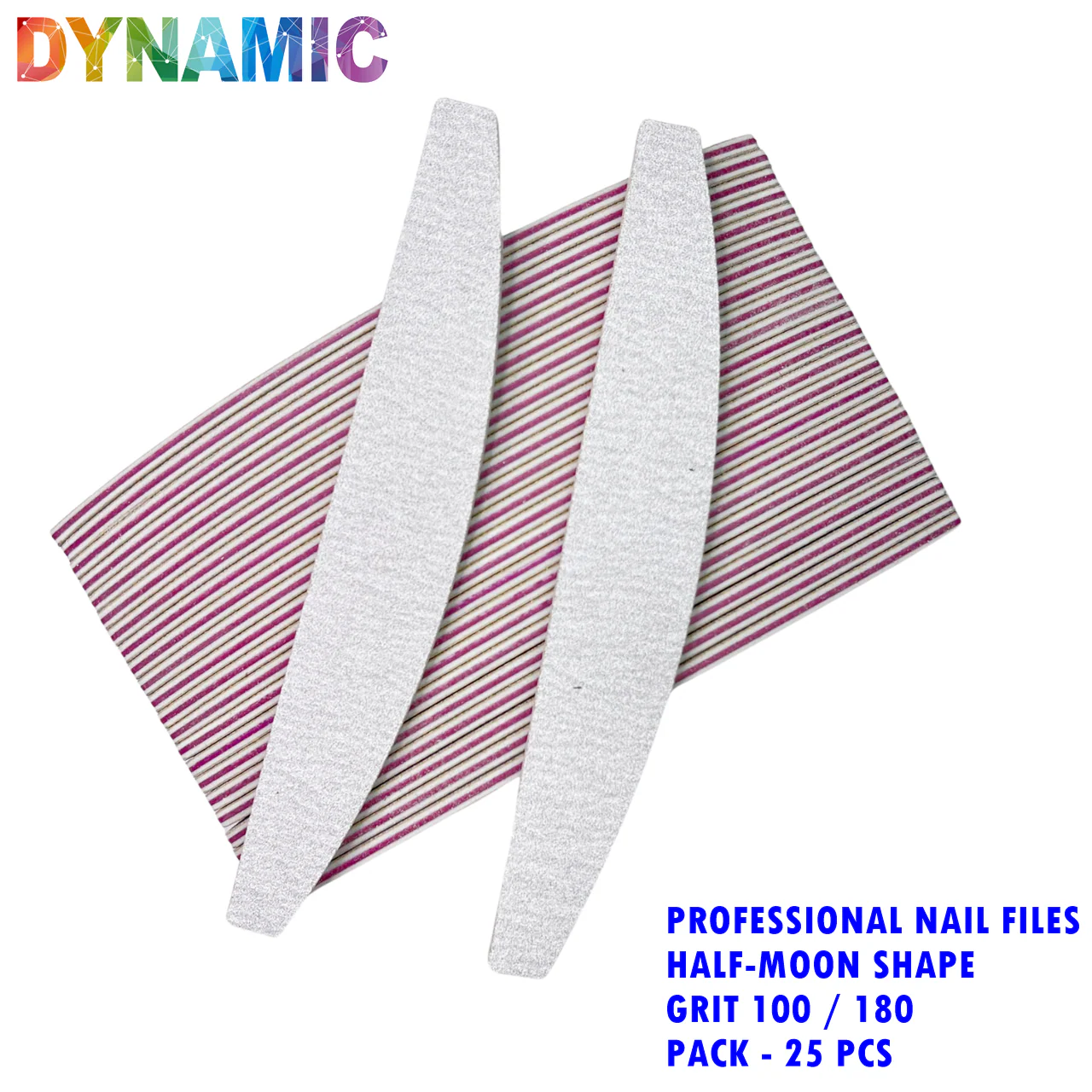 Professional Jumbo Half-moon Nail Files (25 pcs) grit 100/180 - Image 4
