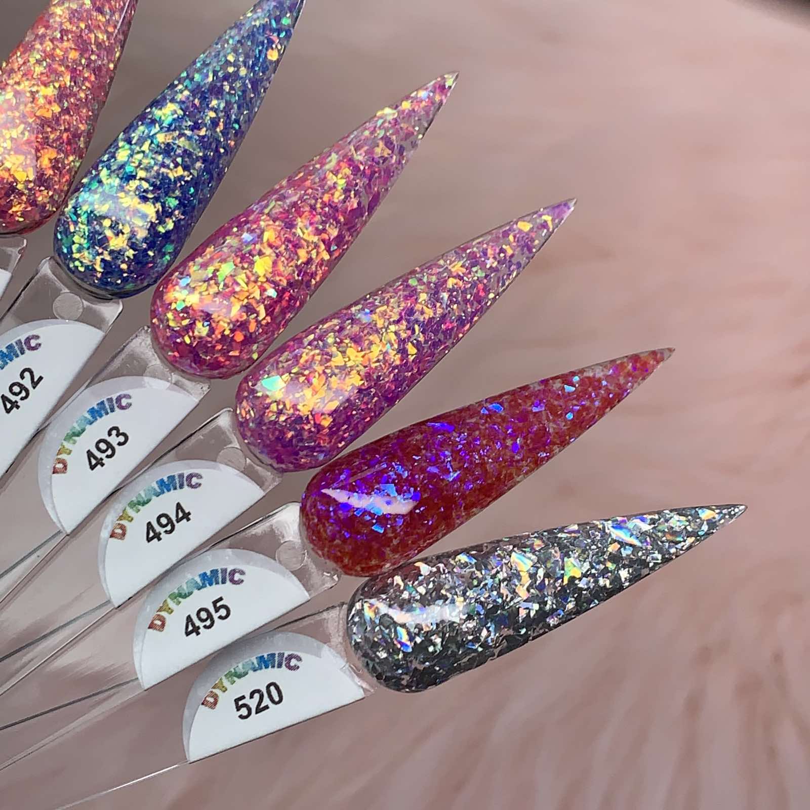 Rainbow Flakes Acrylic Powder Collection with High-sparkling iridescent effects - Image 3