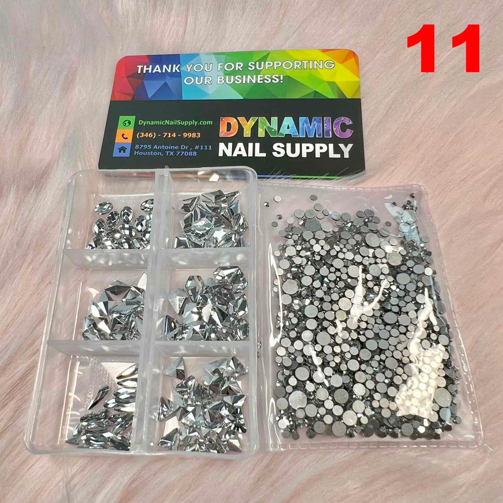 Rhinestone set includes 6 big shapes and mixed-sizes round shapes - Image 12