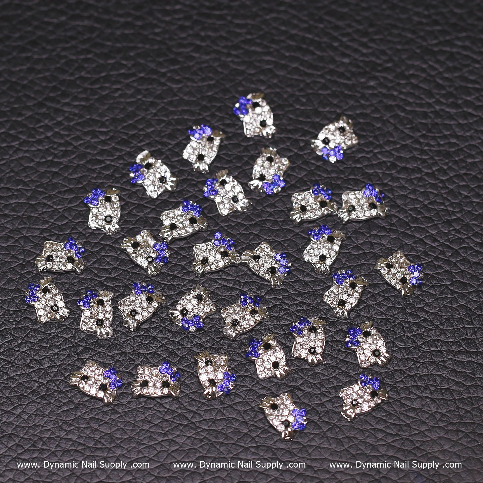 (Royal Blue) 30 pcs Metal Hell0 Kitty Design Nail Charms (zircon alloy charm) - Image 2