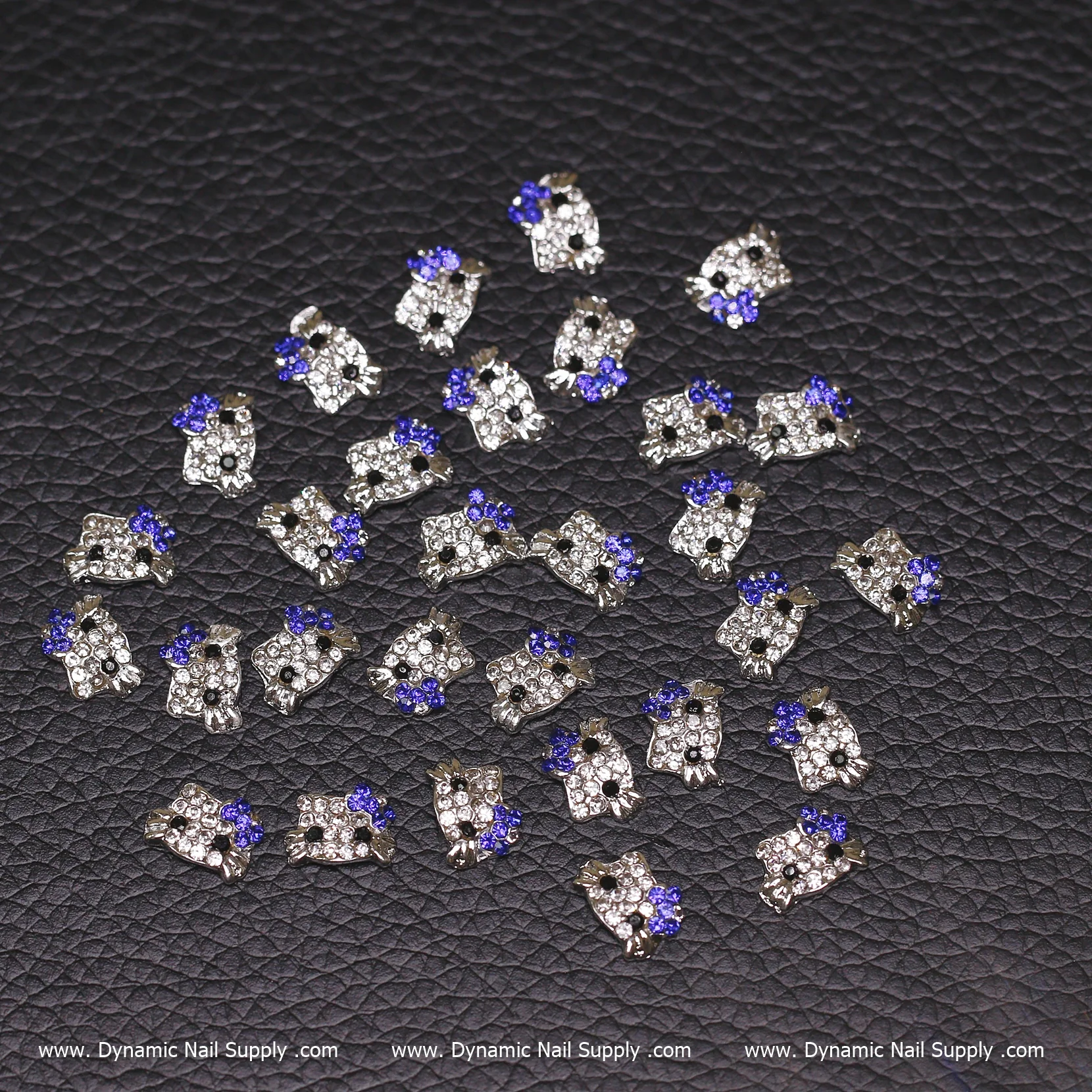 (Royal Blue) 30 pcs Metal Hell0 Kitty Design Nail Charms (zircon alloy charm) - Image 3