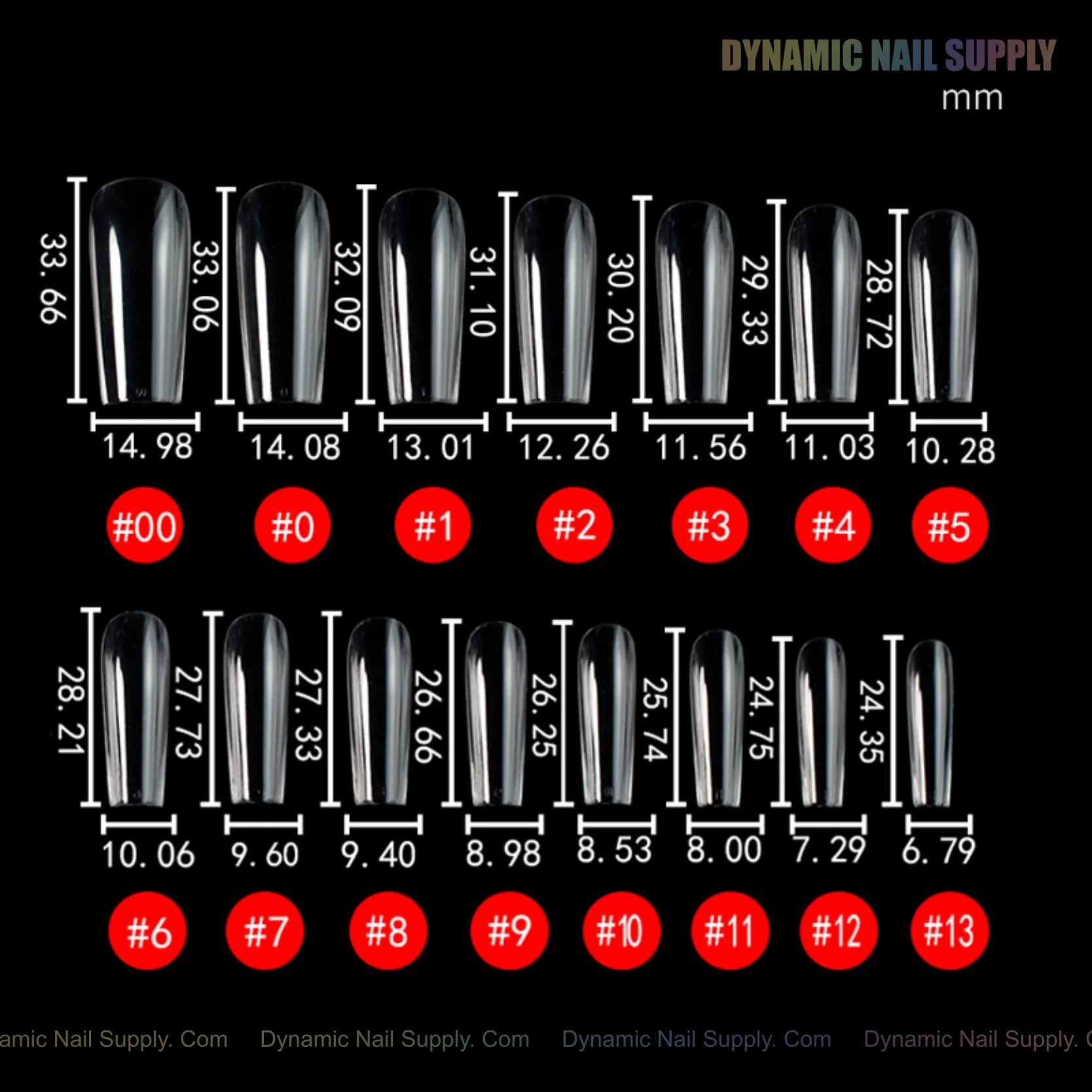 Sculpted Square (Long) Full Cover Soft-Gel Nail Tips (Black Box) - Image 8