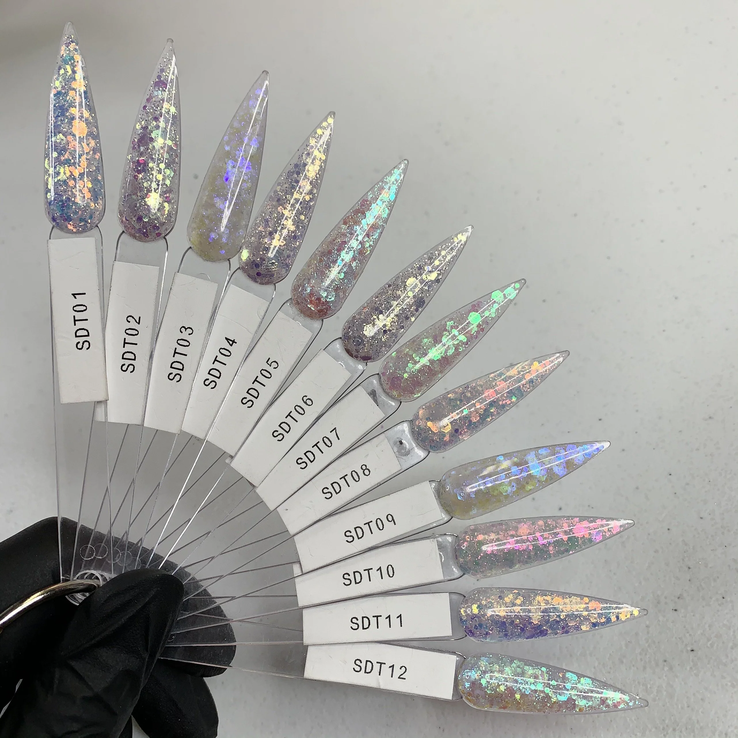SDT Iridescent Collection (12 colors)  Acrylic Nails & Dipping Powder - Image 2
