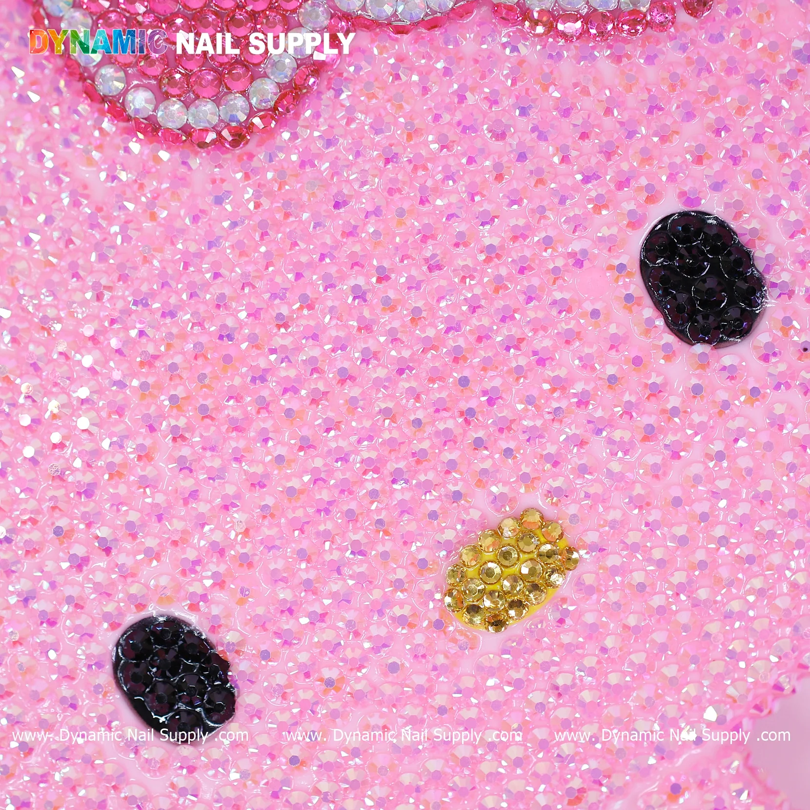 Sparkling Hell0 Kitty Mirror (Pink Rhinestones Engraved) Cute Cat Face Cosmetic Vanity Makeup Mirror - Image 7