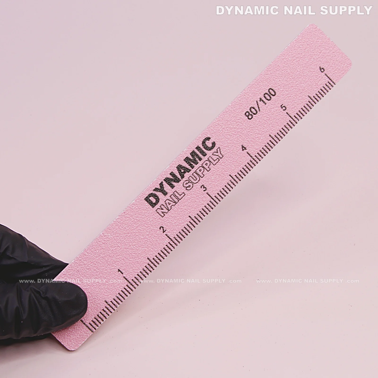 Square Acrylic-Nail files Grit 80/100 - Pack 25 - Pink Double-side with Hard board - Image 4